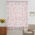 thumbnail image 3 of Farmhouse Pink Sheer Curtains 63 Inches Long, Vintage Flower Leaf Botanical Plant Light Filering Curtains, Breathable Simi Curtain Privacy Drapes for Living Room Bedroom Lightweight Window Treatment, 3 of 9