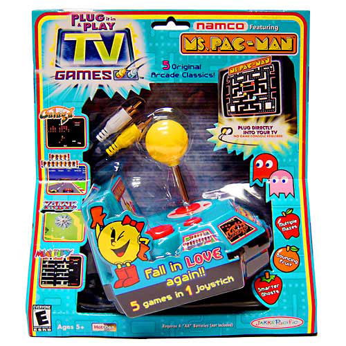 Pac-Man Plug n Play TV Game 5 in 1 Jakks Pacific 2004 Details about   Namco Ms 