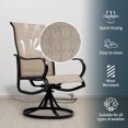 thumbnail image 5 of Set of 2 Beige Patio Swivel Chairs, All-Weather Textilene Mesh with Metal Frame, High Back Outdoor Dining Chairs for Deck and Backyard, 5 of 5