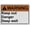 Warning Sign 1, variant on Keep Out Sign - Open Shaft, Industrial Safety Warning Sign 8"x12" UV Resistant for Indoor Outdoor Workplace