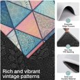 thumbnail image 3 of Pink and Blue Triangular Floral Boho Pattern Kitchen Rugs Sets Of 3,Kitchen Runner Rugs Non Skid Washable,Decorative Kitchen Floor Mats for Kitchen,Sink,Laundry,17"x30"+ 17"x47" + 17"x59", 3 of 6