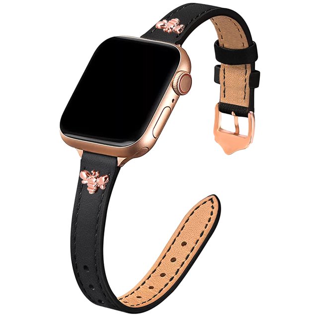 Correa de reloj JR.DM de piel fina y elegante para Apple de 38 a 49 mm