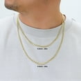 thumbnail image 2 of Nuragold 10k Real Yellow Gold Cuban Curb Link 4.5mm Diamond Cut Pave Chain Necklace (16"-30") Two Tone Italian Jewelry for Men & Women, 2 of 9