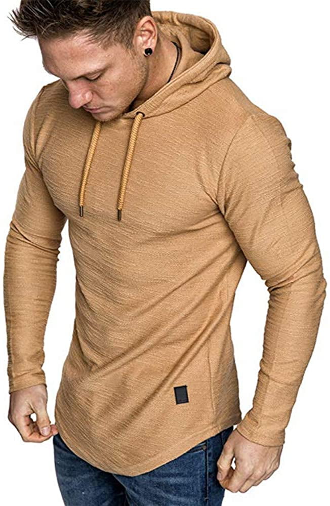Mens Workout Hoodie Gym Muscle 