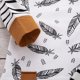 thumbnail image 4 of Worallymy 2 piezas ropa de bebé niño infantil manga larga Top rayas pantalones sombrero gorra, 80 cm Worallymy JD735801518, 4 of 7