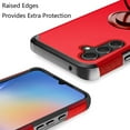 thumbnail image 4 of For Samsung Galaxy A15 5G Kickstand Tough Hybrid with Built-in 360° Rotate Ring Stand Magnetic PC & TPU Slim Fit Shockproof Cover ,Xpm Phone Case [ Red ], 4 of 9