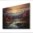 thumbnail image 2 of Designart "River Reverie Asian Painting I" Asian Print on Natural Pine Wood, 2 of 5