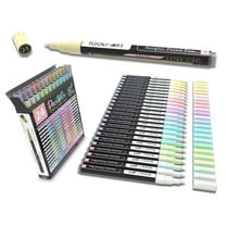 Tooli-Art Pastel Acrylic Paint Pens Multicolor Special Color Series Marker Set with 0.7mm Extra Fine Tip Set of 24