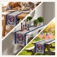 thumbnail image 7 of 4th of July Patriotic Table Runner, 72x13" Linen Independence Day Decor, Stain-Resistant Holiday Tablecloth for Dining Room Party, Red White & Blue Themed Home Decoration, 7 of 7