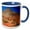 Blue/White, variant on 3drose, Checkerboard Mesa in Zion National Park, 11oz Mug