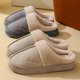 thumbnail image 4 of Zapatillas de algodón para mujer, antideslizantes, con parte inferior plana, a la moda, simples y cálidas, para otoño e invierno, 4 of 5