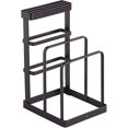 thumbnail image 2 of Metal Steel Cutting Board Holder Knife Block Kitchen Organizer Pantry Bakeware Rack Pan Pot Cover Lid Rack Stand (bronze), 2 of 3