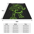 thumbnail image 3 of Fotbe DINOSAUR IN SPACE Manta de Franela Acolchonada con Estampado, Súper Suave y Esponjosa, Extra Grande para Sofá, Cama, Uso Todo el Año-40"x30", 3 of 7