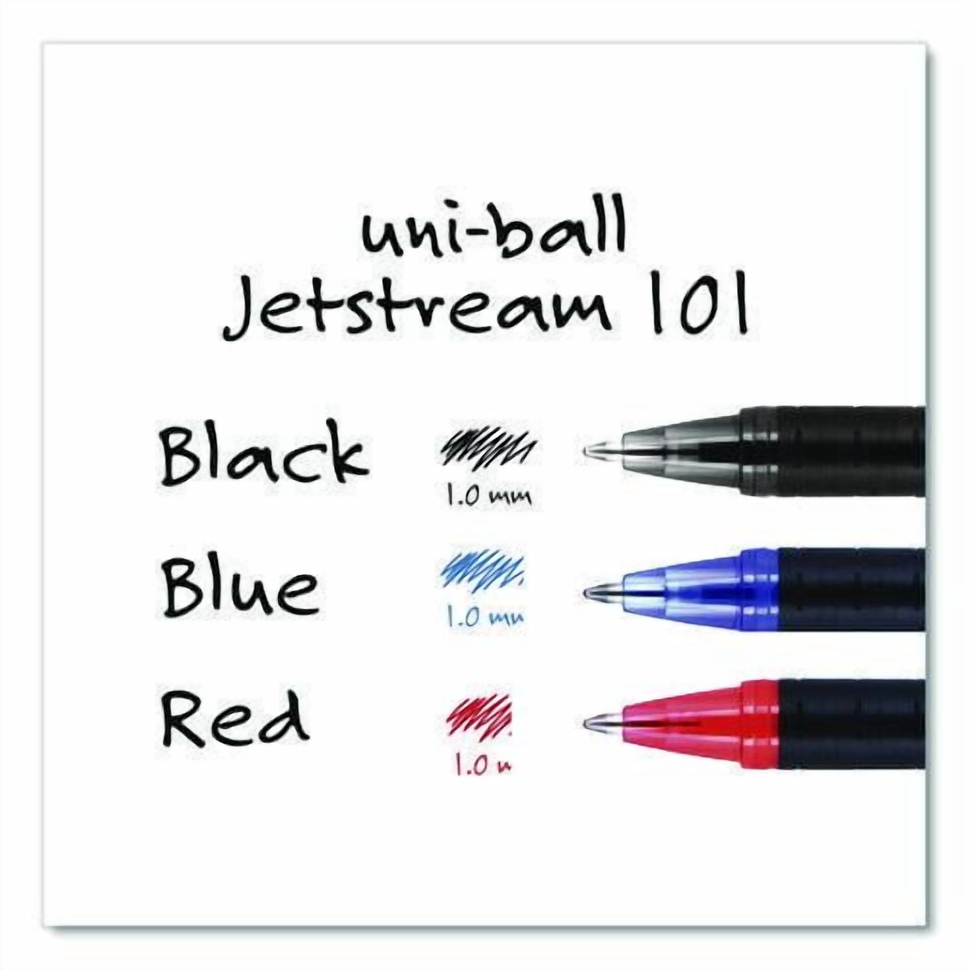 Jetstream 101 Hybrid Gel Pen, Stick, Bold 1 mm, Red Ink, Black/Red Barrel, Dozen | Bundle of 2