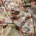 thumbnail image 5 of Ambesonne Moroccan Valance Pack of 2, Vintage Square Pattern, 54"X12", Cream Dark Coral Brown, 5 of 5