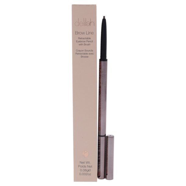 Lápiz de cejas Delilah Retráctil con pincel Ash 0.002 oz