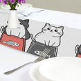 thumbnail image 4 of Yayeee Table Runner 90 inches Long Home Kitchen Dinning Party Decoration, Black Chubby Cat, 4 of 7