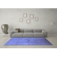 thumbnail image 3 of Ahgly Company Machine Washable Indoor Rectangle Oriental Blue Industrial Area Rugs, 2' x 5', 3 of 4
