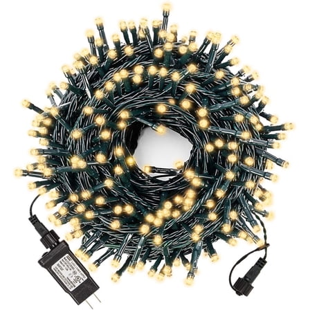 Bright Christmas Lights Outdoor 100 LED String Lights, 39.37ft Connectable 8 Modes Christmas String Lights Tree Lights for Home, Party, Holiday, Indoor Xmas Decorations Warm White