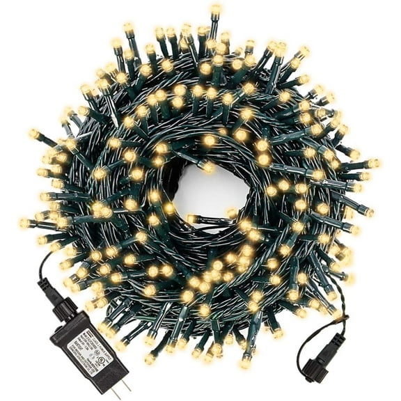 Bright Christmas Lights Outdoor 100 LED String Lights, 39.37ft Connectable 8 Modes Christmas String Lights Tree Lights for Home, Party, Holiday, Indoor Xmas Decorations Warm White