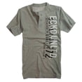 thumbnail image 1 of Ecko Unltd. T-Shirt Henley à Manches Courtes à Motif Vertical pour Homme, Gris, Très Petit, 1 of 1