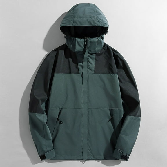 Fengqque Women's Softshell Warm Outdoor Windbreaker Waterproof Zipper Long Cycling Bike Coat Detachable Cap And Windproof Thick Three-in-one Jacket Outdoor Sports Warm Jacket