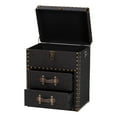 thumbnail image 3 of Baxton Studio Agatha Vintage Storage Trunk, 2-Drawer, Dark Brown, 3 of 11