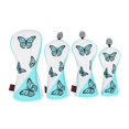 thumbnail image 4 of 4x Golf Club Head Cover Golf Shaft Protector Professional PU Leather Durable Golf Headcovers Golf Driver Head Covers for Hybrid Fairway Wood white, 4 of 10