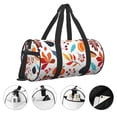 thumbnail image 5 of Fotbe Autumn Pumpkins Fall Leaves Pattern Foldable Sports Gym Bag with Wet Dry Pocket, Ultralight Travel Bag, Large Capacity Duffel Bag, Splash Proof Carry on Bag, Overnight Bag, Weekender Bag, 5 of 8