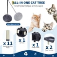 thumbnail image 4 of QinaQin 74 Inch Cat Tree for Large Cats, Multi Level Tower with Sisal Posts, Condo, Toys and Spacious Top Perch, 4 of 8