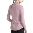 thumbnail image 5 of Women's Sports Jacket Full Zip Workout Running Jacket Slim Fit Long Sleeve Yoga Track Jacket with Thumb Holes, 5 of 6