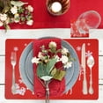thumbnail image 4 of 6PCS Christmas Table Mat Creative Decorative Christmas Placemat with 6 Cup Mats, 4 of 10