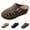 Brown, variant on Women's Cutout Studded Wedge Mule Sandals, Closed-Toe Buckle Summer Slip-On Shoes Black 40