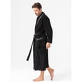 thumbnail image 2 of Men's Robe Ultra Soft Full Length Long Bathrobe, 2 of 7