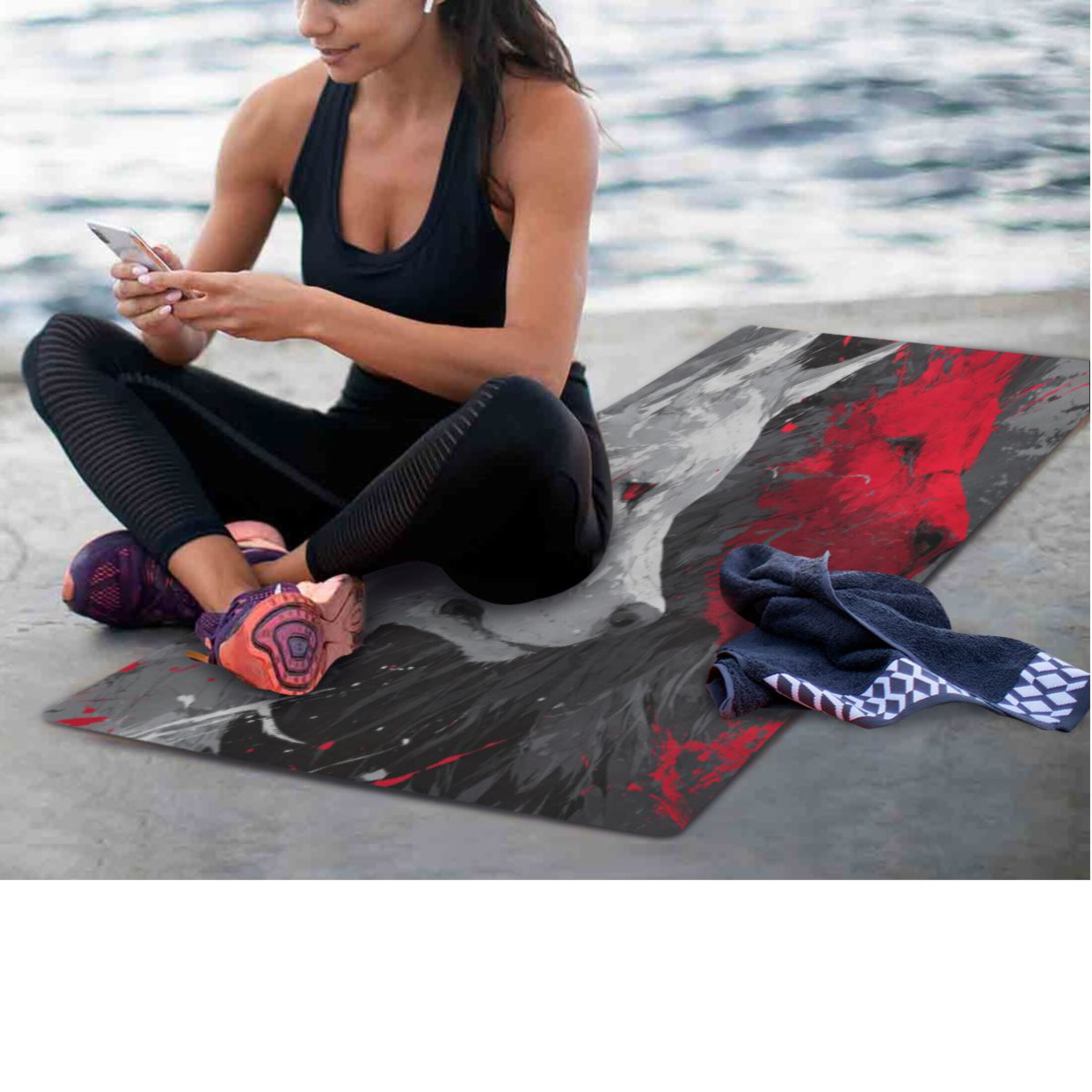 BZSMCE Yoga Mat Women Fitness Mat Dual Wolves Pattern