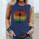 thumbnail image 2 of Camiseta holgada sin mangas con cuello redondo y estampado informal de verano para mujer Pompotops  lopia992800, 2 of 5