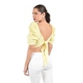 thumbnail image 3 of Crop top con moño en espalda Roman Fahion /Juvenil, 0680 (Amarillo) amarillo G, 3 of 4
