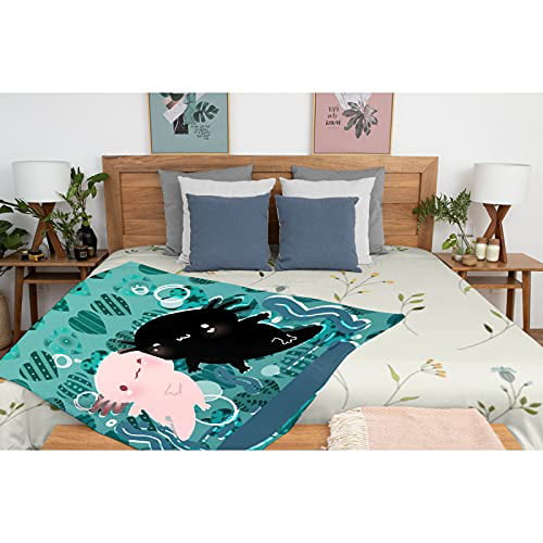 Avalokitesvara I Just Really Like Donuts and Sloths Flannel Blanket,Throw Soft Warm Fluffy Plush,Lightweight Microfiber for Bed Couch Chair Living Room 80x60 Inch for Adult