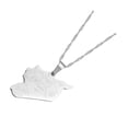 thumbnail image 2 of Collar con colgante de mapa de Siria Qarigey acero, 2 of 6