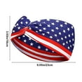 thumbnail image 3 of HomeDM Independence Day Red White and Blue Patriotic American Flag Tie Headband USA 4th of July Headband Hair Acessories Cloth Elastic Yoga Hair Bandana Patriotic Headbands, 3 of 8