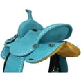thumbnail image 4 of King Series Stratford Suede Barrel Saddle, Turquoise 14", 4 of 4
