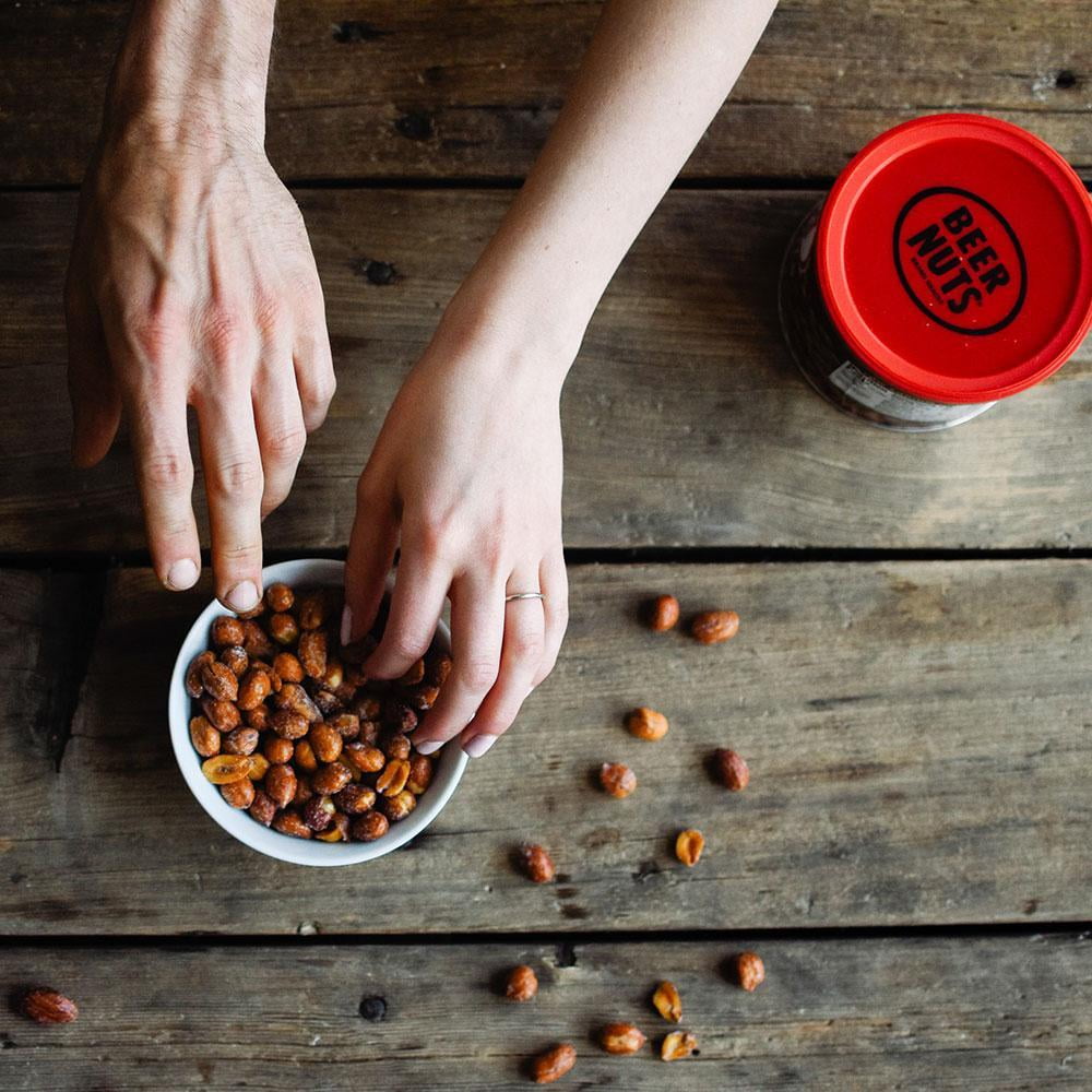 12 PACKS : BEER NUTS Original Peanuts, 12-Ounce Cans