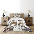 thumbnail image 2 of Ambesonne Cat Quilted Bedspread Set 2 Pcs, Happy Smiling Kitties Botanical, Twin Size, Blue Grey Green and Taupe, 2 of 4