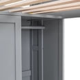 thumbnail image 5 of Wood Twin Size Loft bed with Multiple Storage Shelves and Wardrobe, Gray, 5 of 5