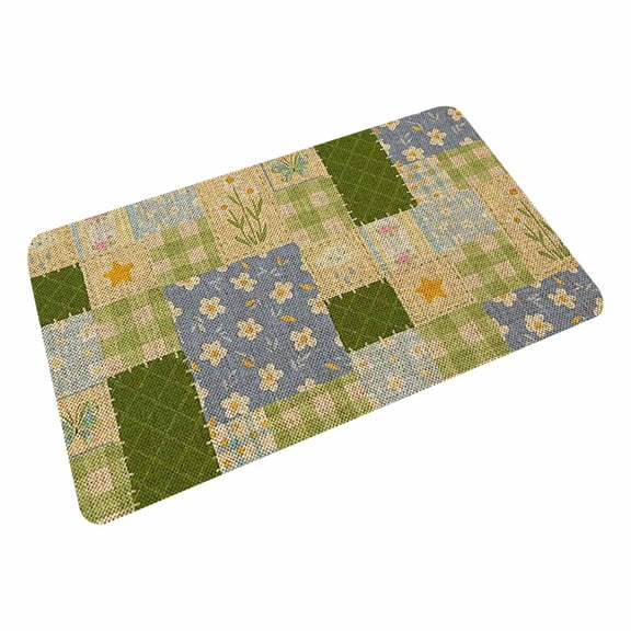 Coir Doormat with Nonslip Vinyl Backing, Absorbent Welcome Mat for Outdoor Entry Way & Front Porch Decor B
