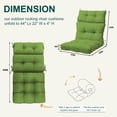 thumbnail image 6 of XXLYY Outdoor High Back Chair Cushions 2-Pack, 44”x22”x4” Waterproof Fade-Resistant Cushions with Ties for Adirondack & Rocking Chairs, 6 of 7