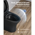 thumbnail image 5 of VEVOR One-Piece Toilet, Elongated Toilet Vortex Dual-Flush 1.0/1.28 GPF, Toilets for Bathroom with Comfortable Chair Seat, Standard Height, Easy-Clean Skirted Design, 12″ Rough-In, Matte Black+ Black, 5 of 9
