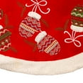 thumbnail image 4 of Kurt Adler 48-Inch Red Tree Skirt with Mitten Border, 4 of 4