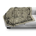 thumbnail image 2 of Astrology Soft Flannel Fleece Throw Blanket, Series of Mystic Esoteric Old Map with Man with Vintages, Cozy Plush for Indoor and Outdoor Use, 50" x 70", Ecru Black, by Ambesonne, 2 of 5