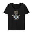 thumbnail image 1 of Camiseta de mujer con cuello redondo, camiseta básica para vacaciones, viajes, compras, regalo para mujer XL, 1 of 7
